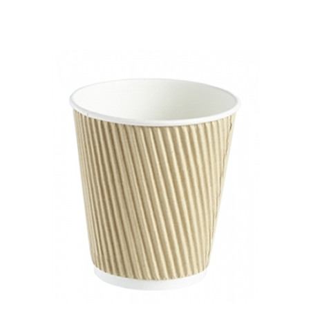 Kraft ripple coffee cups